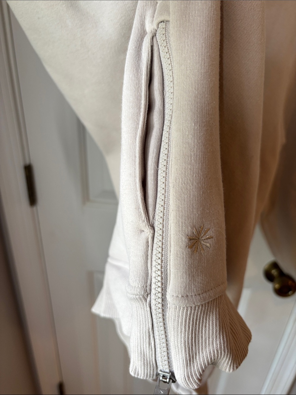 Athleta Cream Cozy Karma Half-Zip Pullover Sweatshirt - Picture 5 of 9